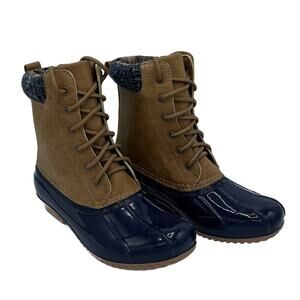 JUSTFAB Women's Evi Duck Boot in Tan Size 6.5